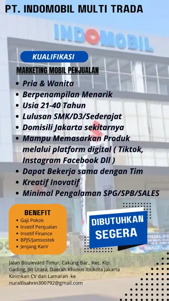 LOKER MARKETING MOBIL