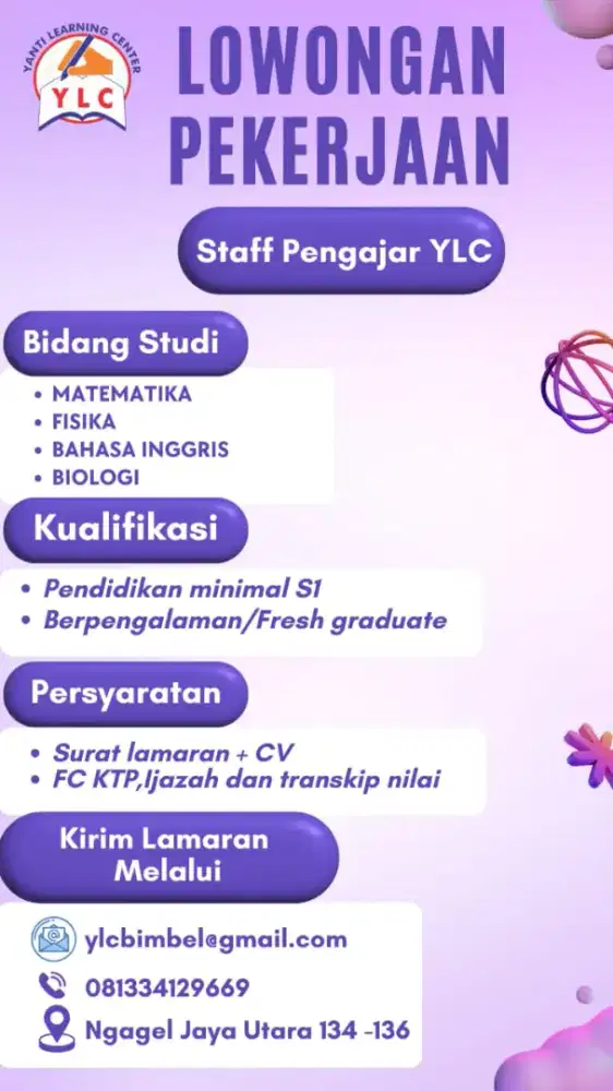 Dicari tentor untuk bimbingan belajar