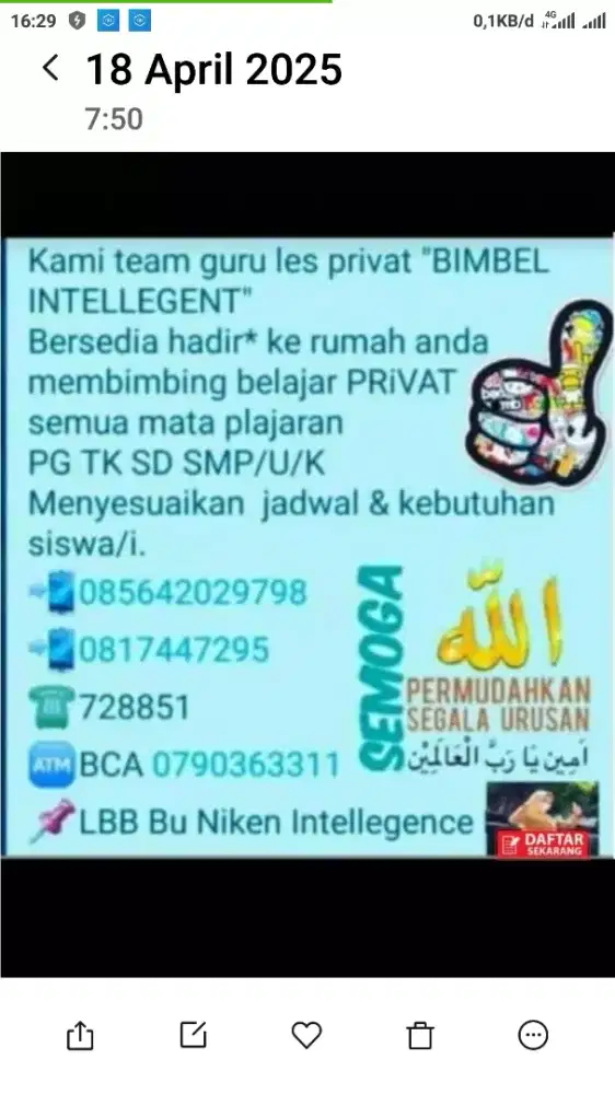 Jasa les privat smua mapel