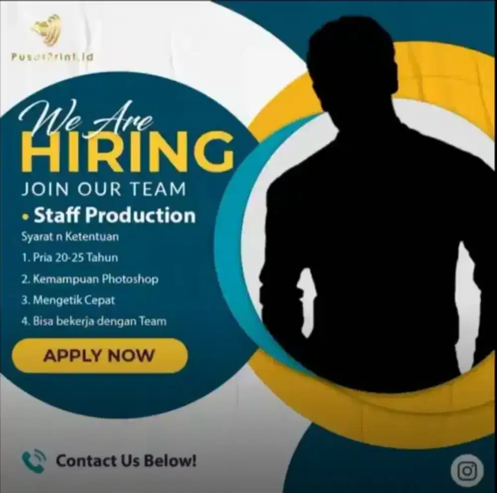 STAFF PRODUKSI DIGITAL PRINTING UV JAKARTA LAKI LAKI