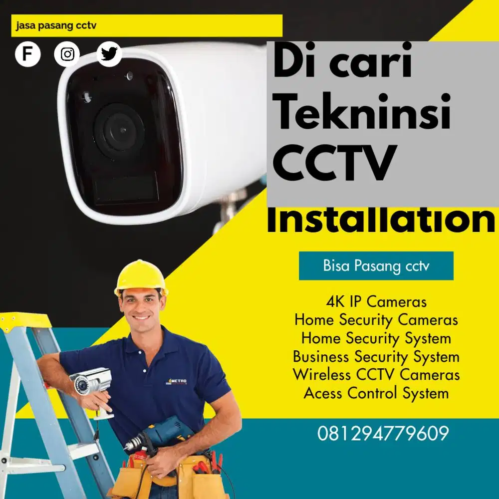 Di Cari Teknisi dan juga Toko atau distributor CCTV untuk kerja sama