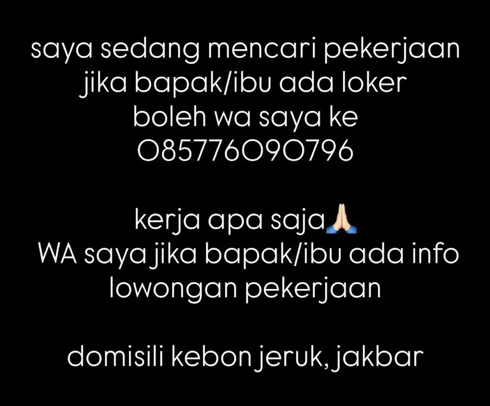 Mencari pekerjaan