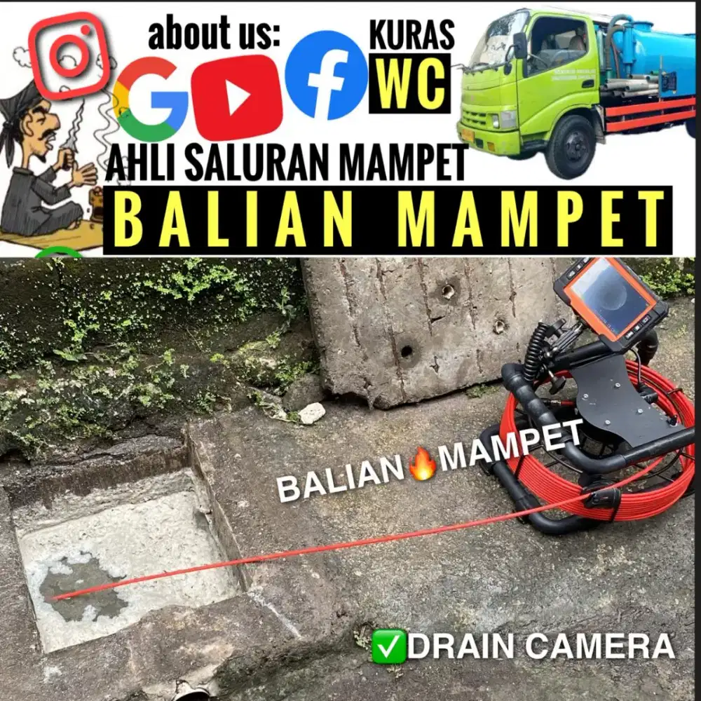 ENDOSKOPI SALURAN MAMPET TANPA BONGKAR & KURAS SEDOT WC