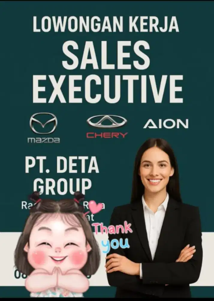 Dicari sales Lady (wanita) dan sales Man (pria)