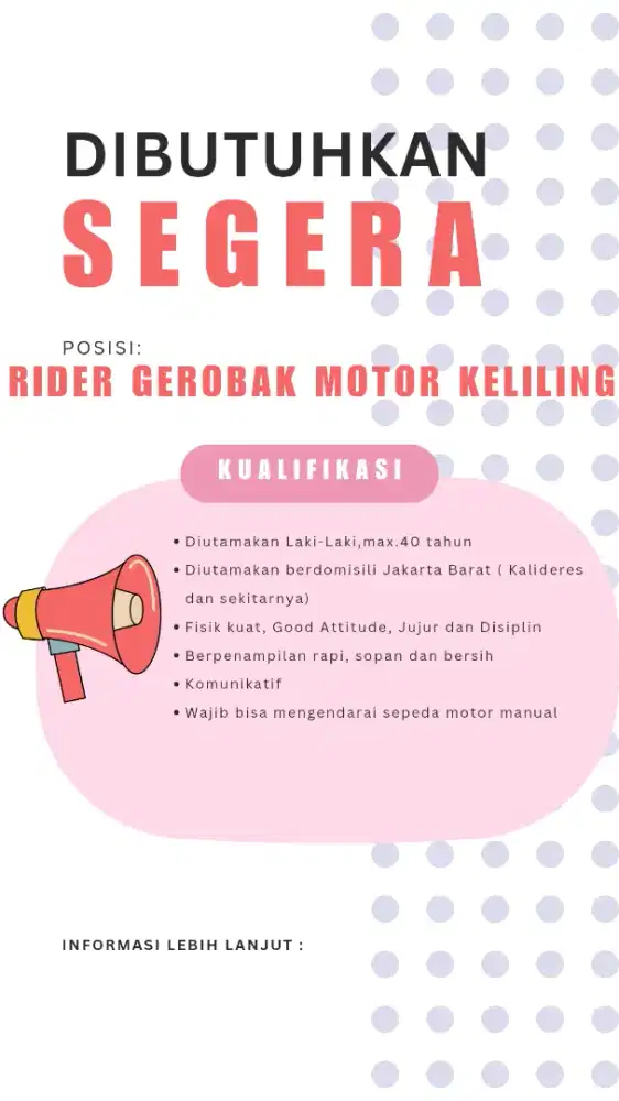 SPB GEROBAK SEPEDA MOTOR KELILING