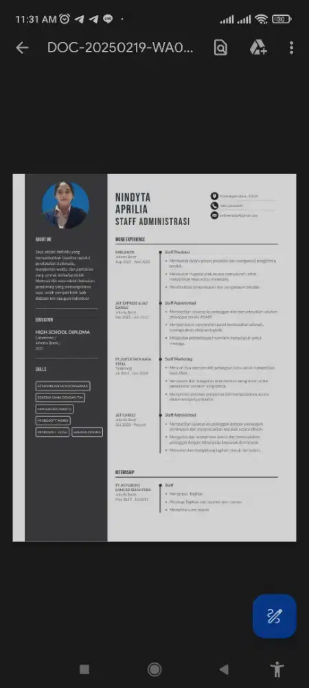 Mencari freelance/Part time