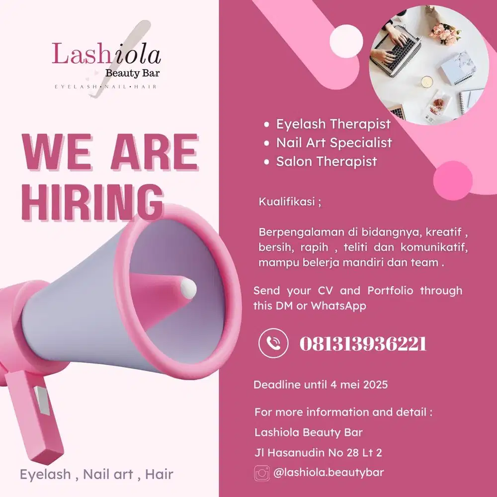 Dicari Therapist Eyelash Studio