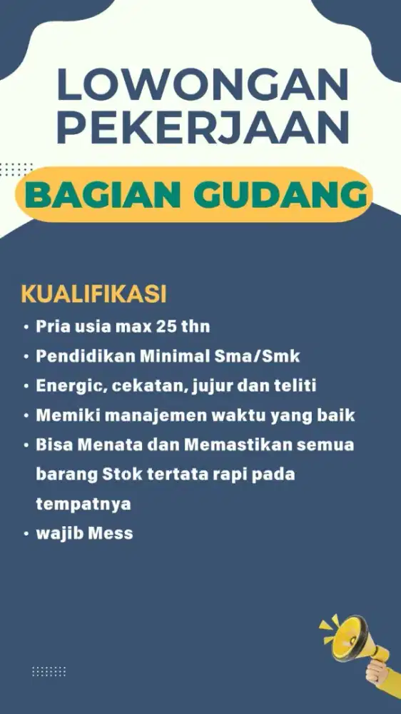 Lowongan gudang online shop