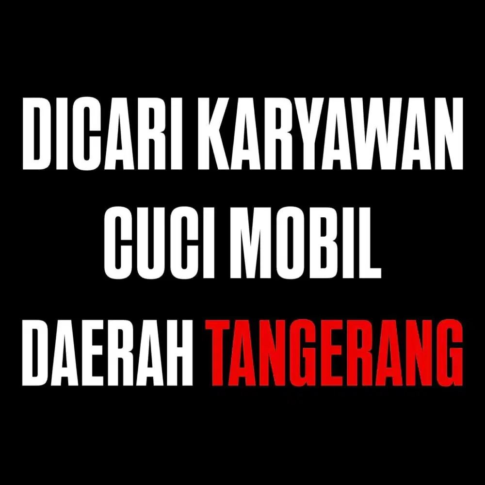 KARYAWAN CUCI MOBIL