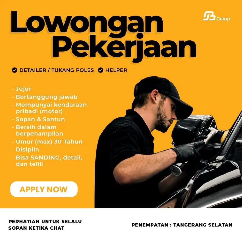 LOWONGAN PEKERJAAN POLES MOBIL