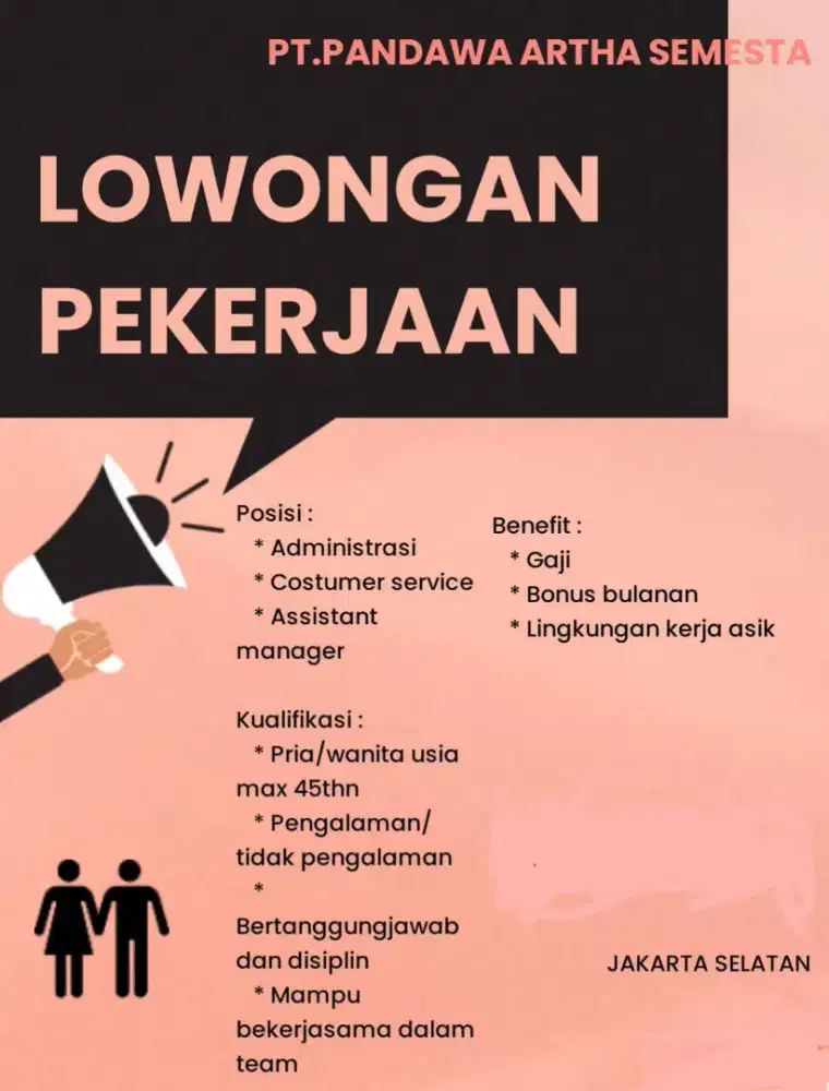LOWONGAN PEKERJAAN JAKARTA