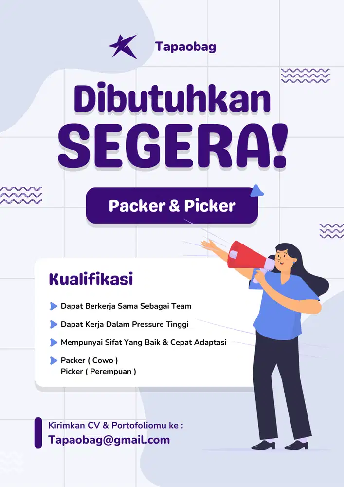 Lowongan Kerja (LOKER) Packer & Picking Online Shop