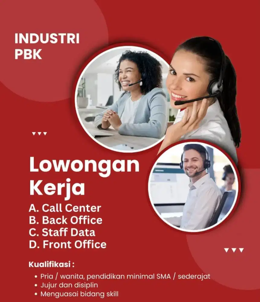 Info kerja Minimal Tamat SMU /sederejat