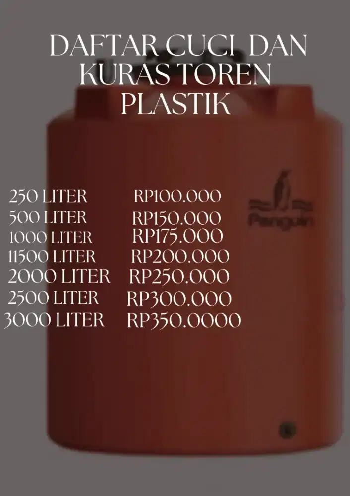 Jasa cuci toren plastik