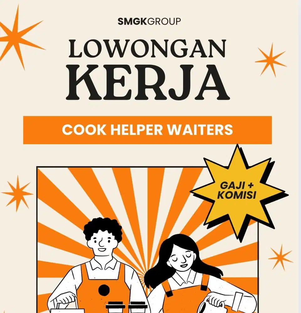 LOWONGAN KERJA COOK HELPER WAITER BAKMIE JAGA BOOTH STAND MIE AYAM