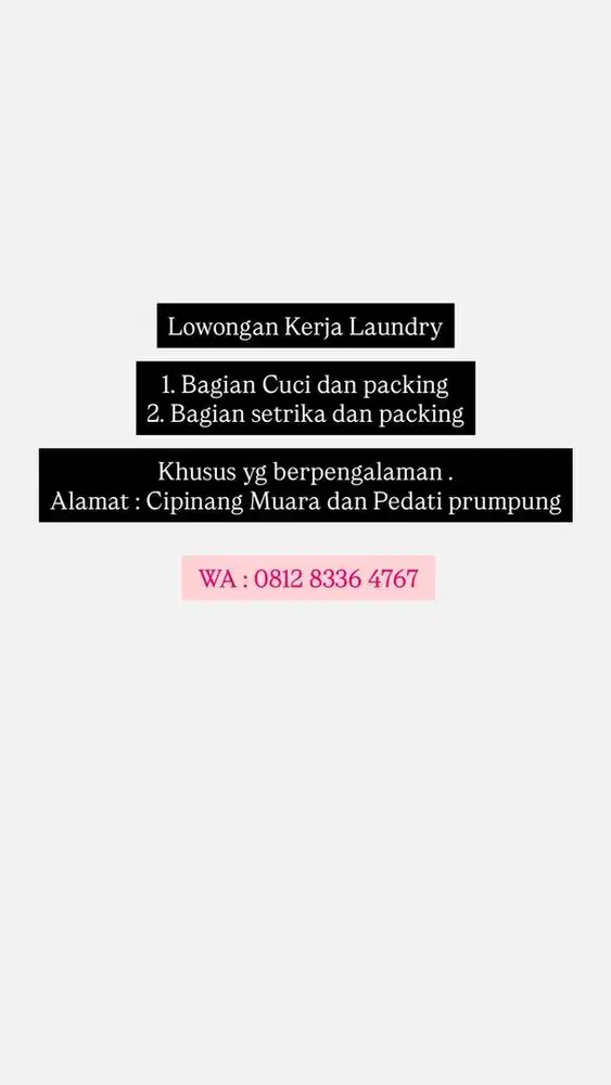 Loker Laundry Jaktim
