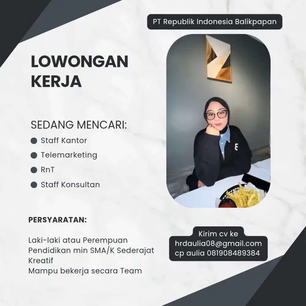Dibuka lowongan pekerjaan