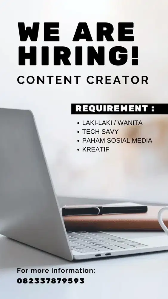 Lowongan pekerjaan Konten kreator