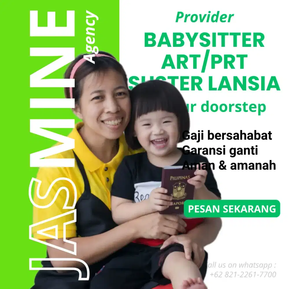 Sedia pembantu, babysitter, suster lansia, dll