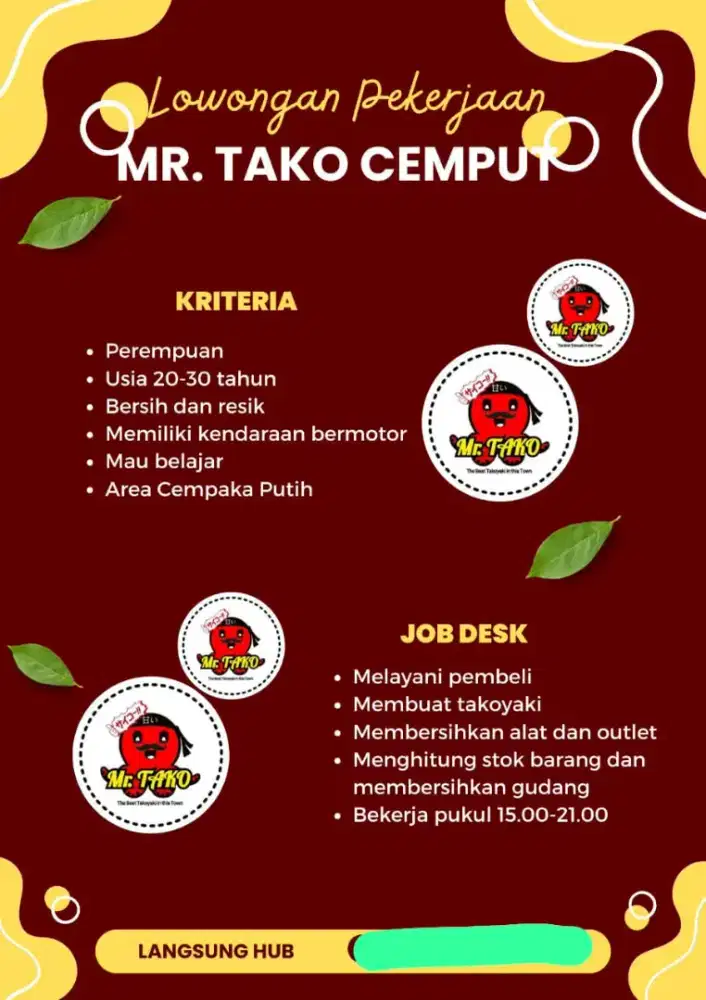 lowongan kerja Mr Takoyaki