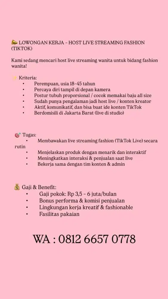 HOST LIVE STREAMING CEWEK