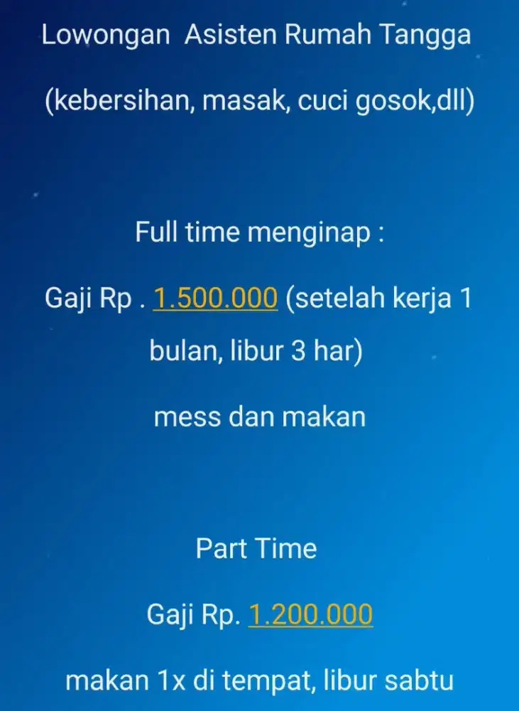 Lowongan Kerja ART