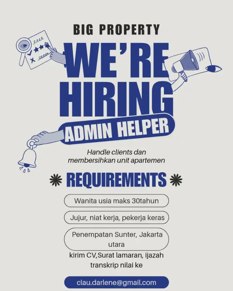 Lowongan Kerja Admin Helper