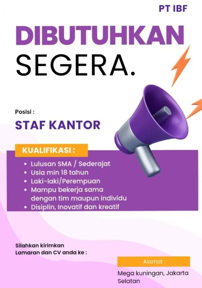 LOWONGAN PEKERJAAN