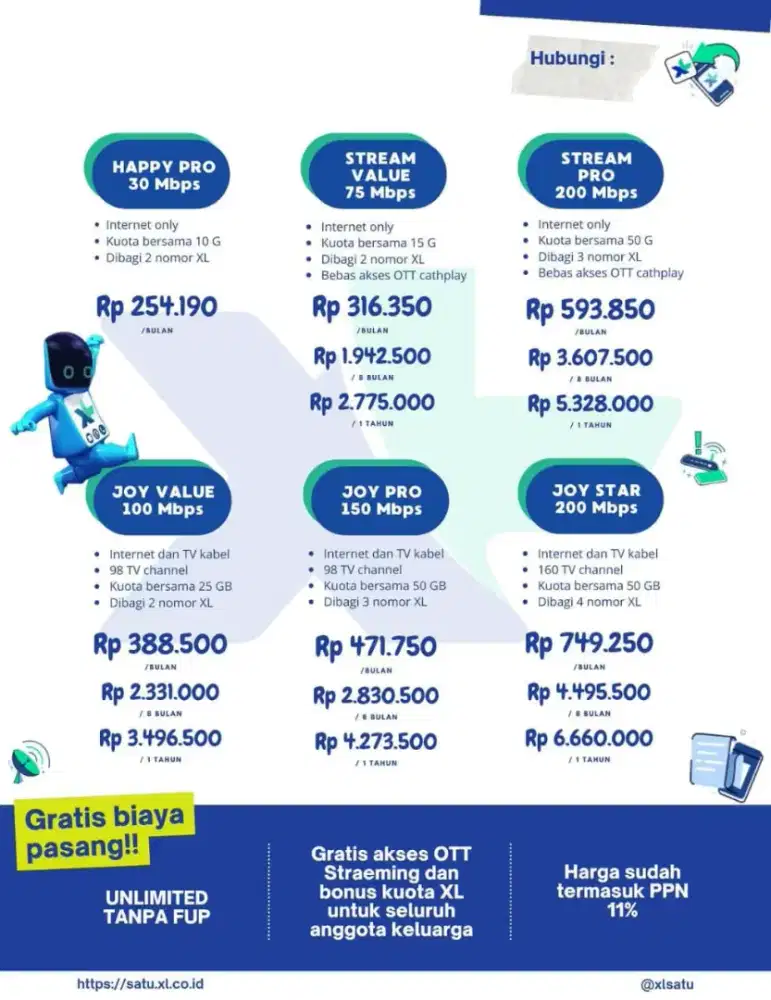 Promo wifi gratis biaya instalasi