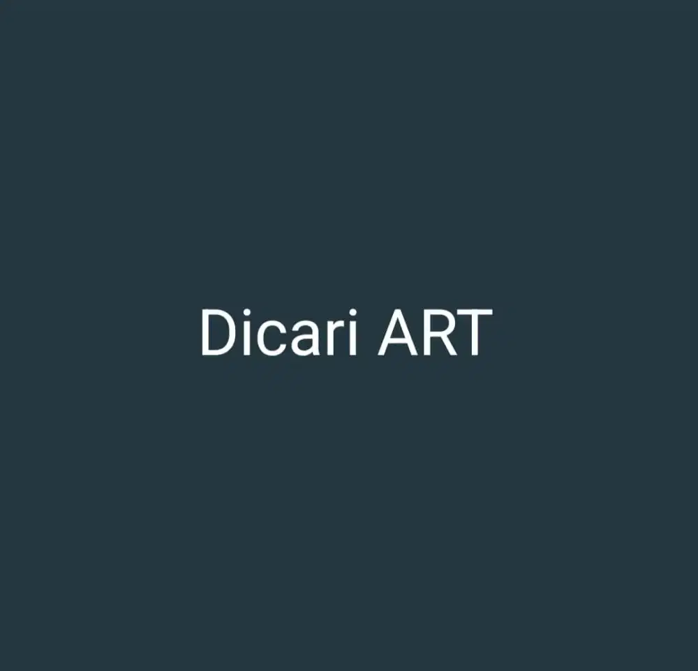 Dicari ART Menginap