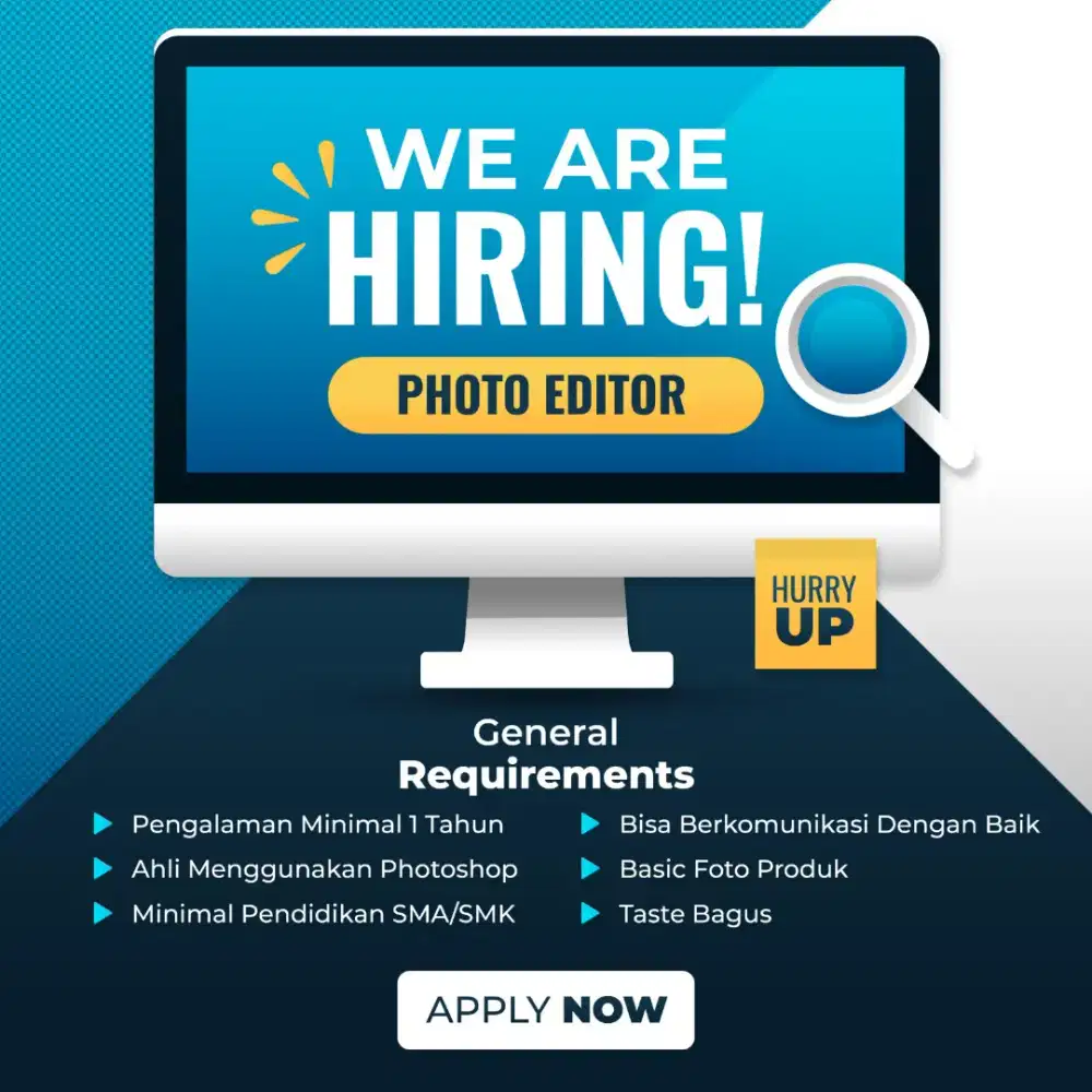 Lowongan editor photo