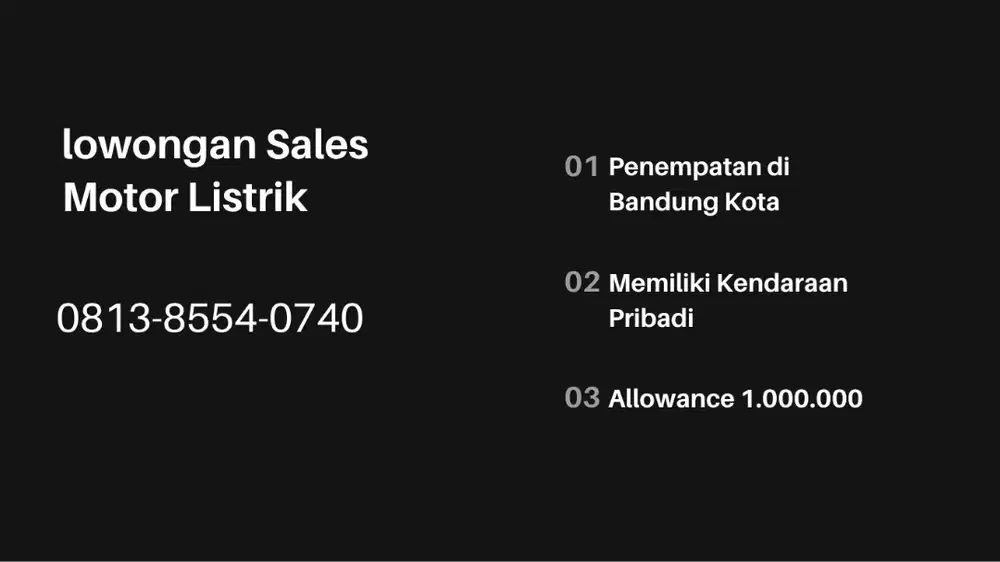 Sales motor listrik