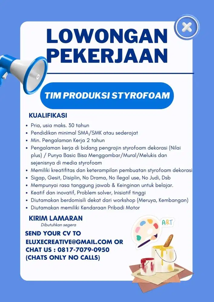 Tukang Produksi Styrofoam Dekorasi