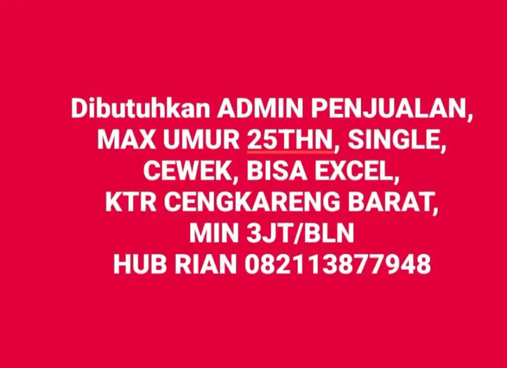 ADMIN PENJUALAN