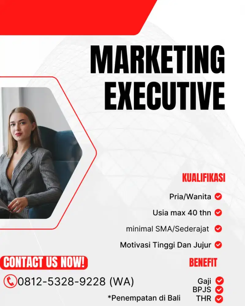 Lowongan kerja Marketing executive
