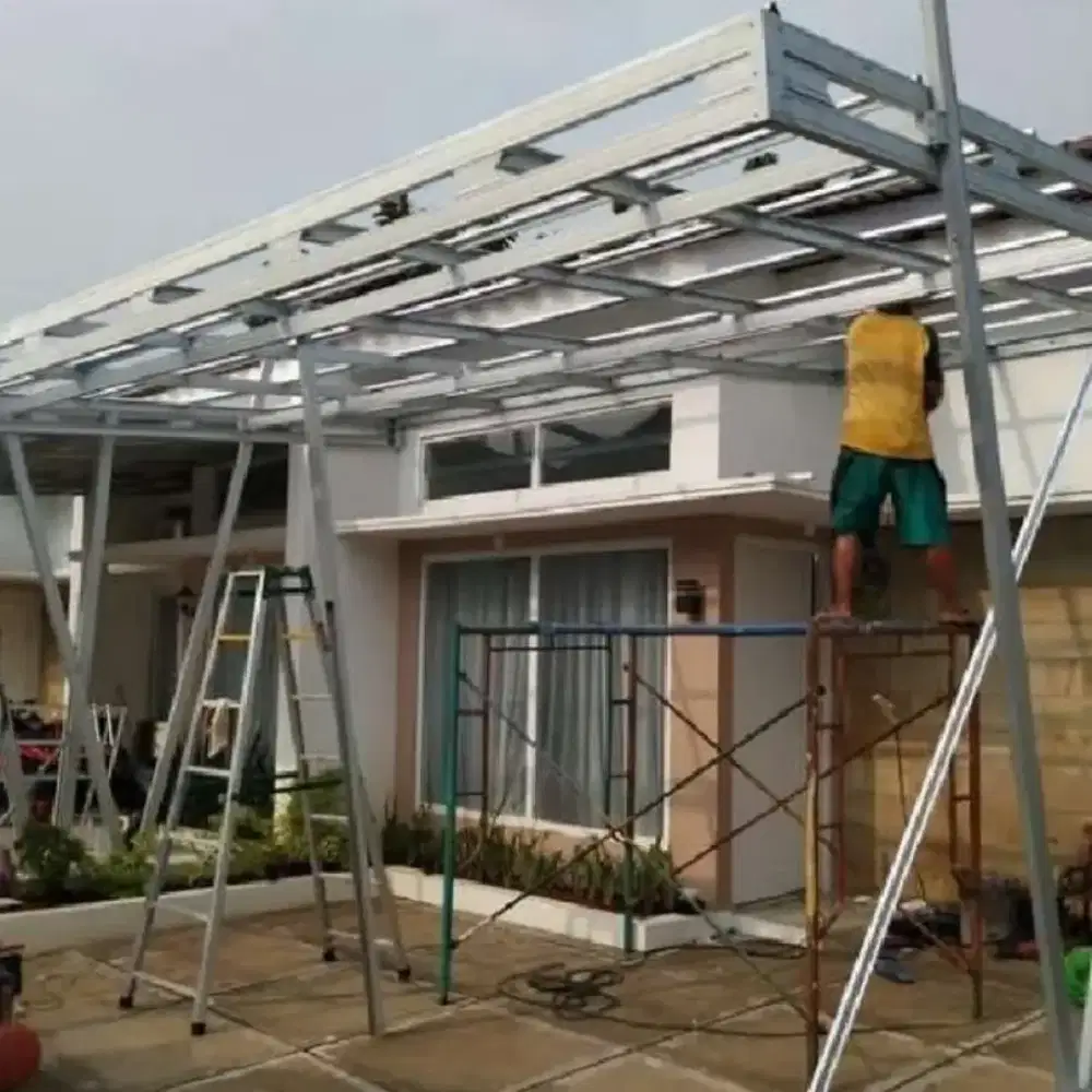 Tukang perbaikan atap bocor renovasi pasang baja ringan plafon PVC GRC