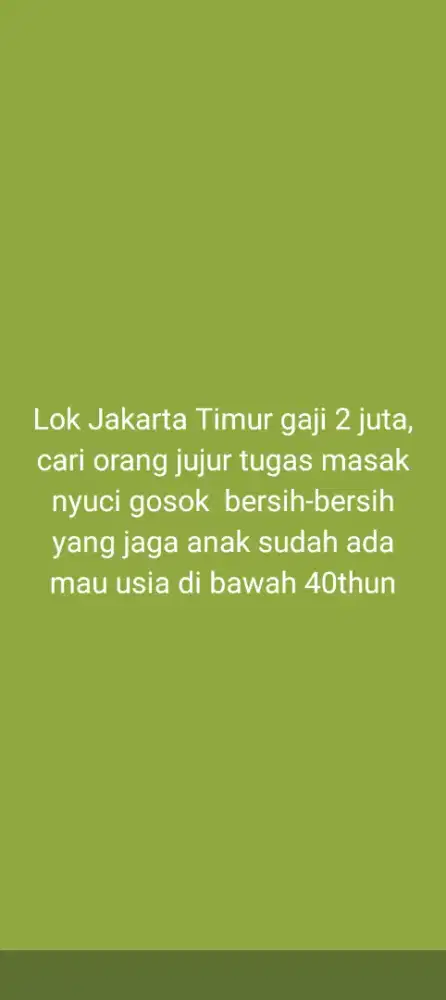 Cari yang mau kerja