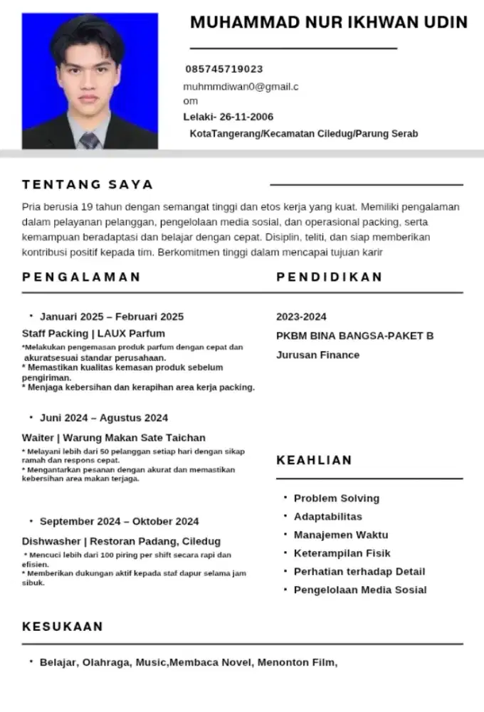 Info lowongan kerja