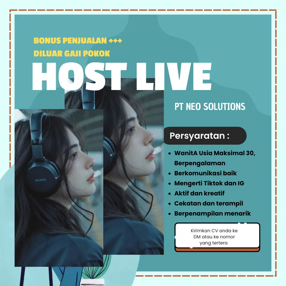 LOWONGAN PEKERJAAN HOST LIVE
