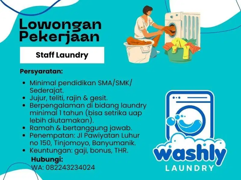 Dibutuhkan staff laundry