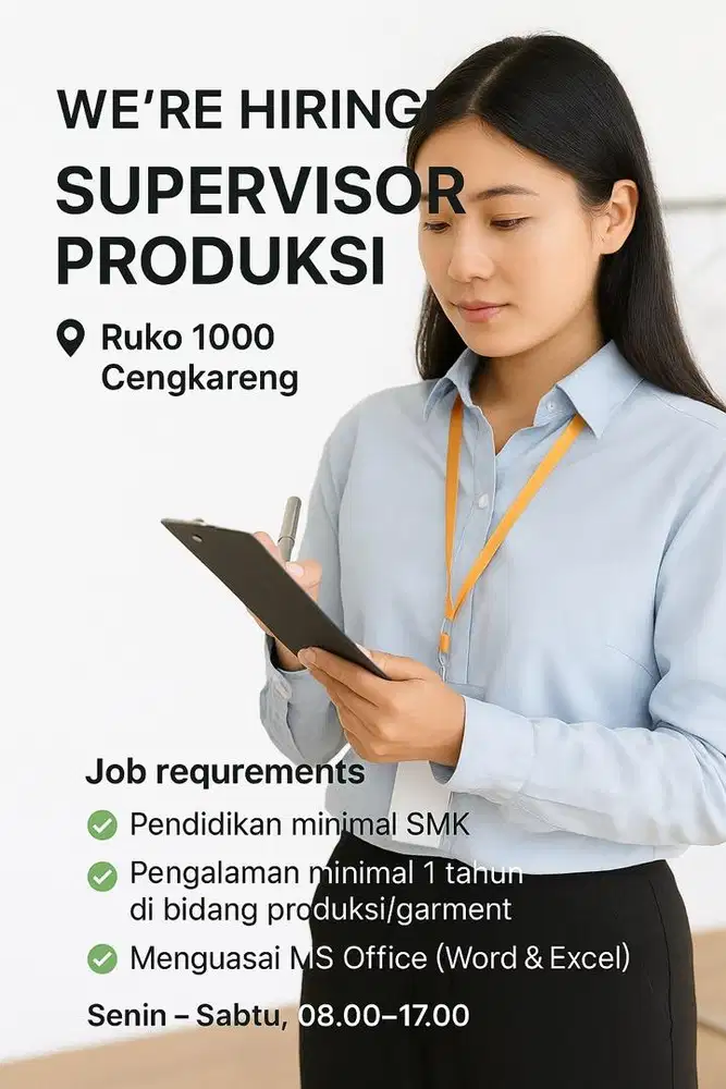 Admin Produksi Konveksi