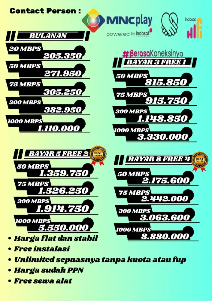 Sales mnc by indosat hifi