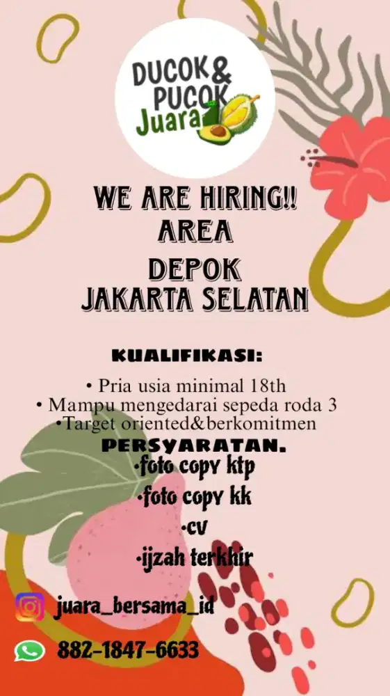 INFO LOWONGAN RIDER BARISTA