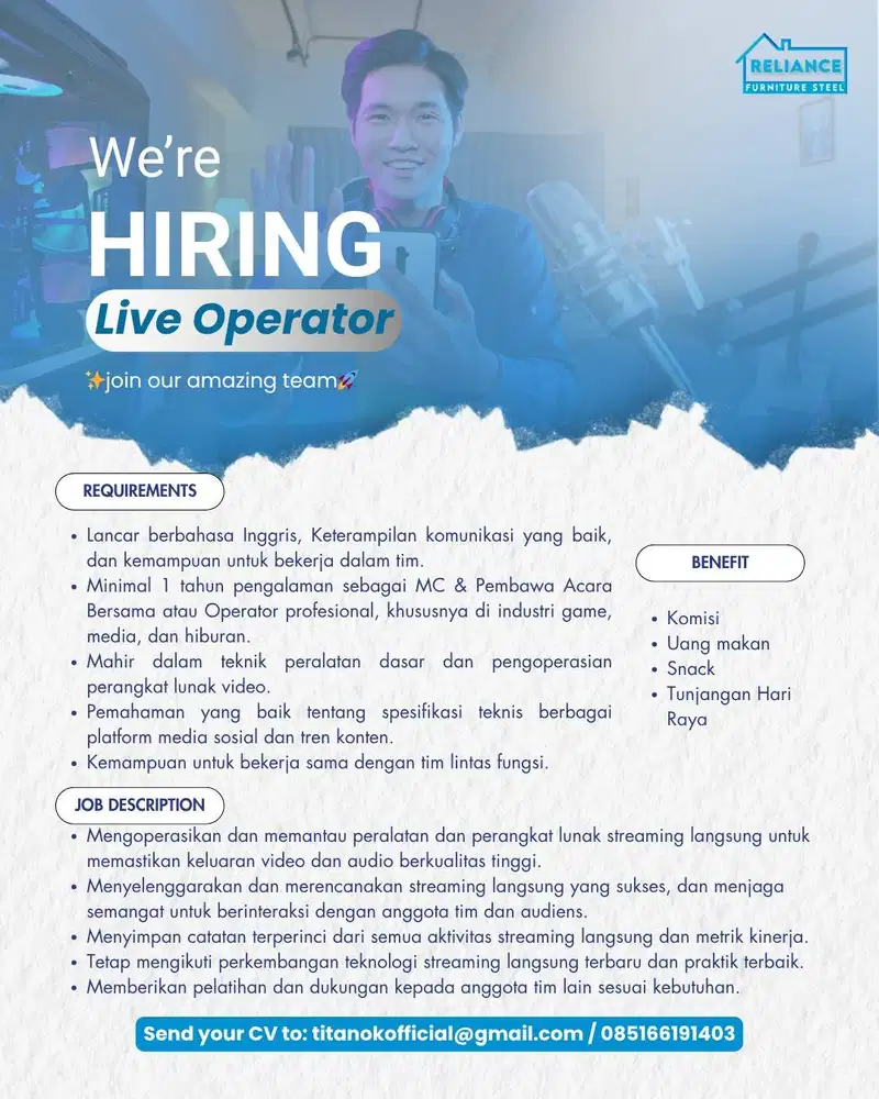 LIVE OPERATOR / MODERATOR LIVE
