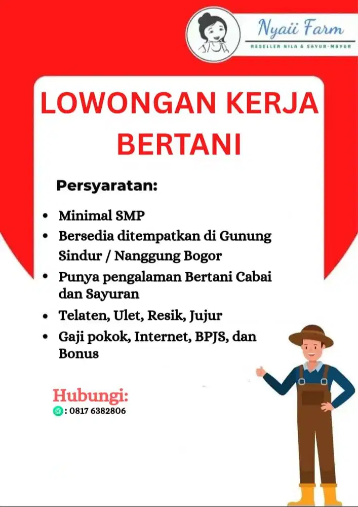 Lowongan Karyawan Bertani