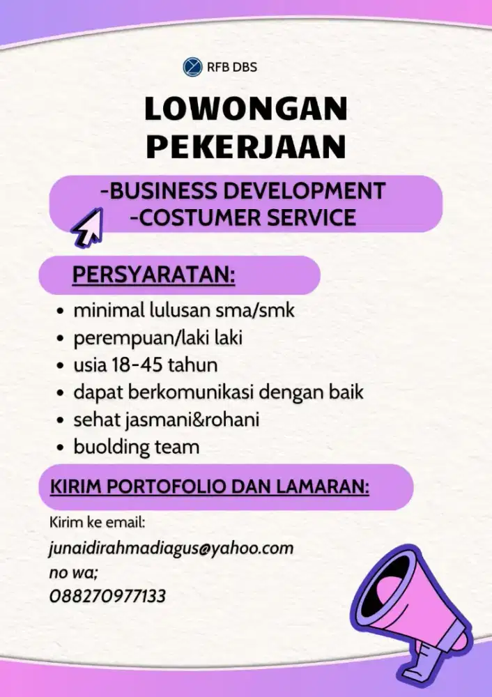 Lowongan pekerjaan PT. Rivan finance Berjangka