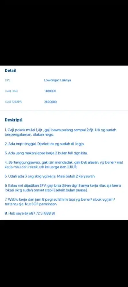 Serabutan di car wash (cuci mobil, motor)