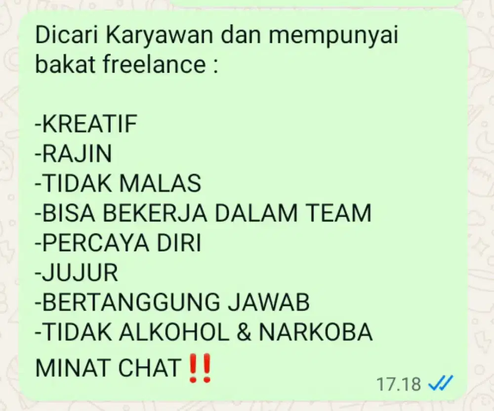LOWONGAN PEKERJAAN