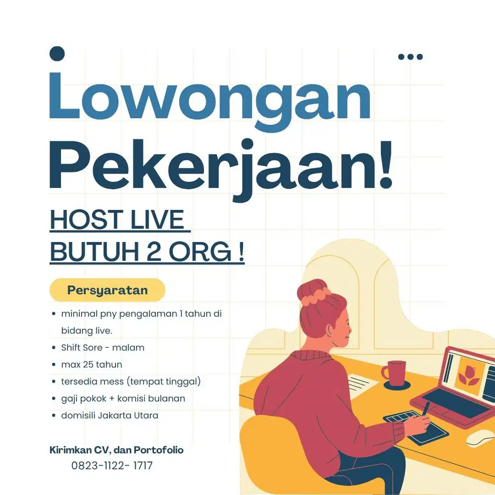Lowongan Kerja HOST LIVE Perempuan
