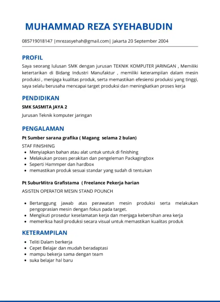 Sedang mencari lowongan Helper atau gudang